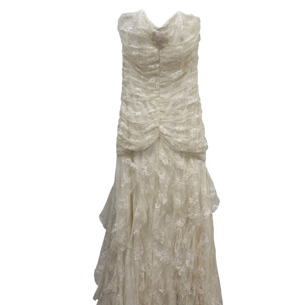 Jessica McClintock Ivory Lace Prom Dress